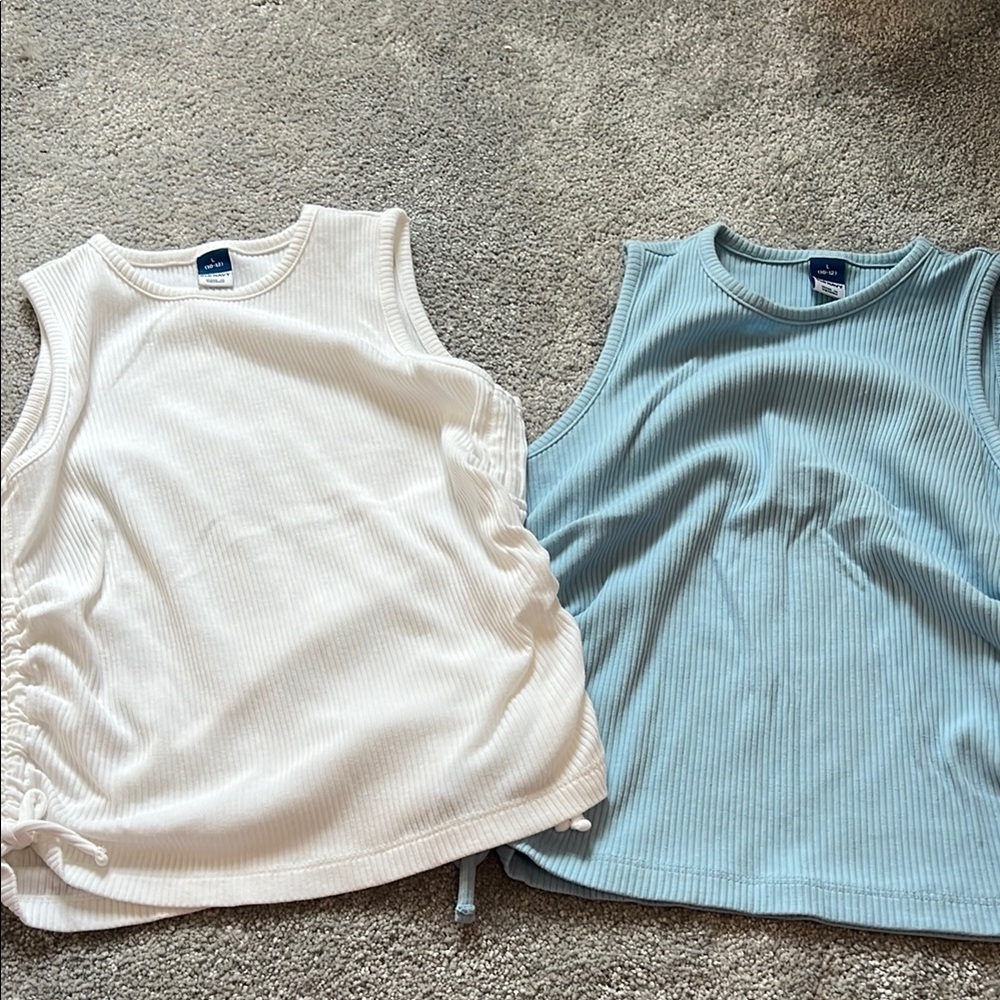 Lot of 2 Old Navy tank tops girls size large 10/12, new without tags